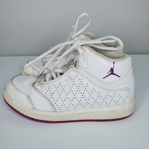 Nike Air Jordan 1 Flight 5 Prem GP White Pink Sneakers Jumpman Logo